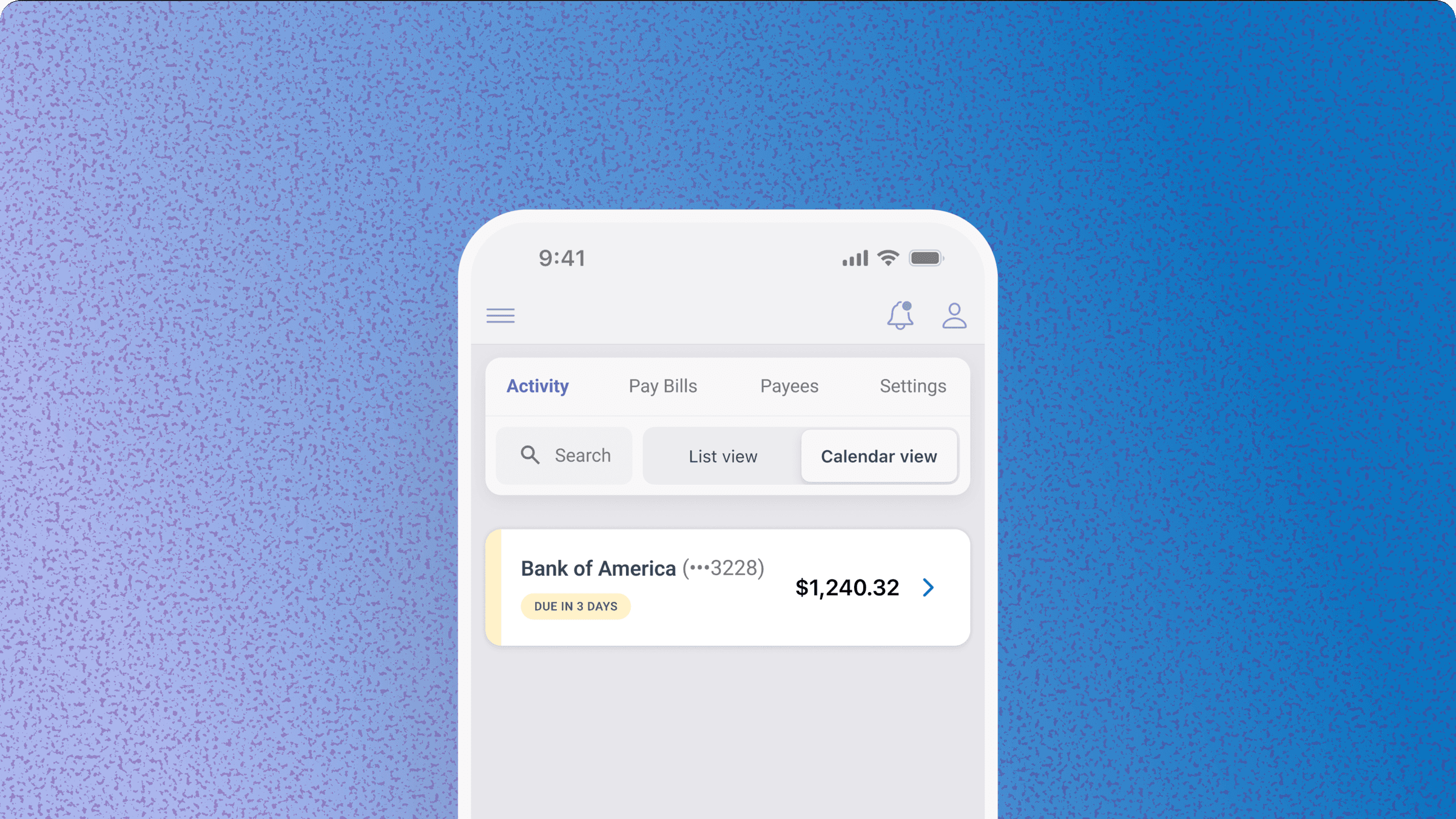 Biller card hero screenshot