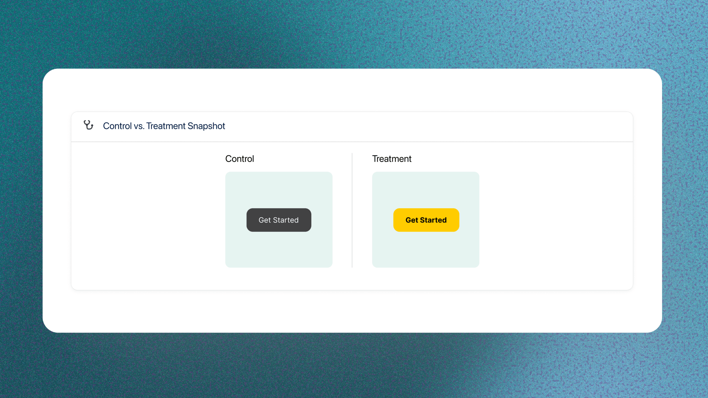 Control vs. Treatment visual snapshot