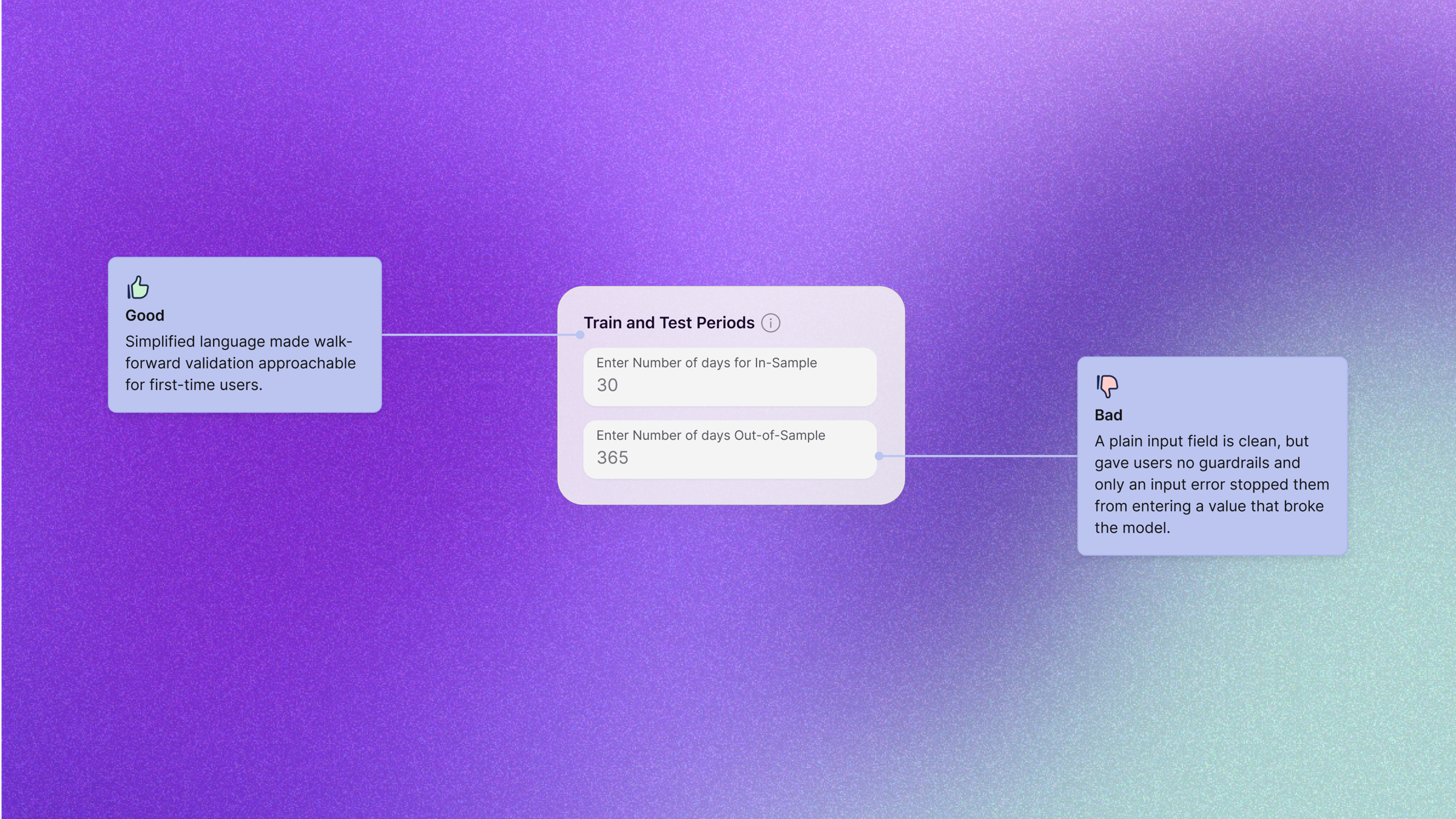 First version: plain input field screenshot